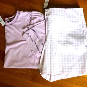Ann Taylor shorts and shirt